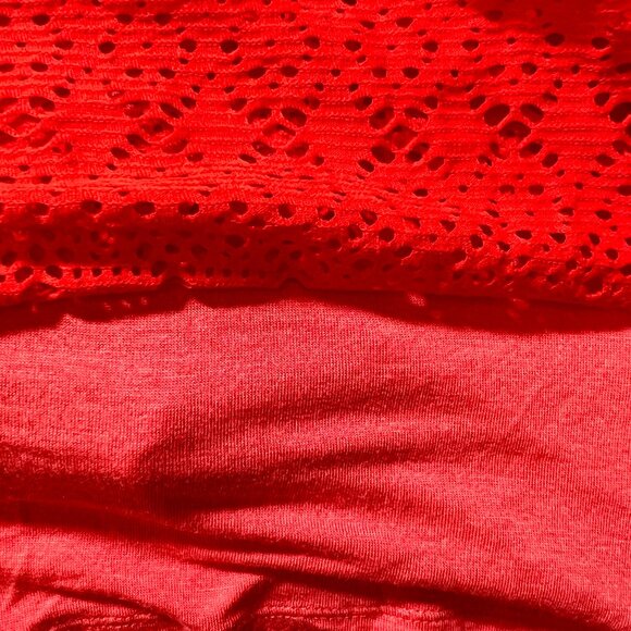 Anthropology Postmark Peplum Top Red Sz M - Picture 5 of 6